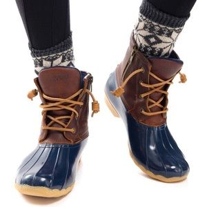 Navy sperry duck boots